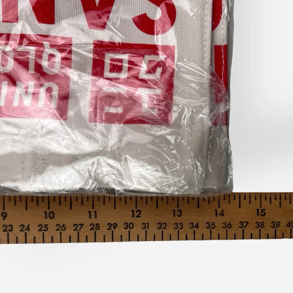 Uniqlo Red‎ Font Canvas Tote Bag City Series New York San Francisco Tokyo London